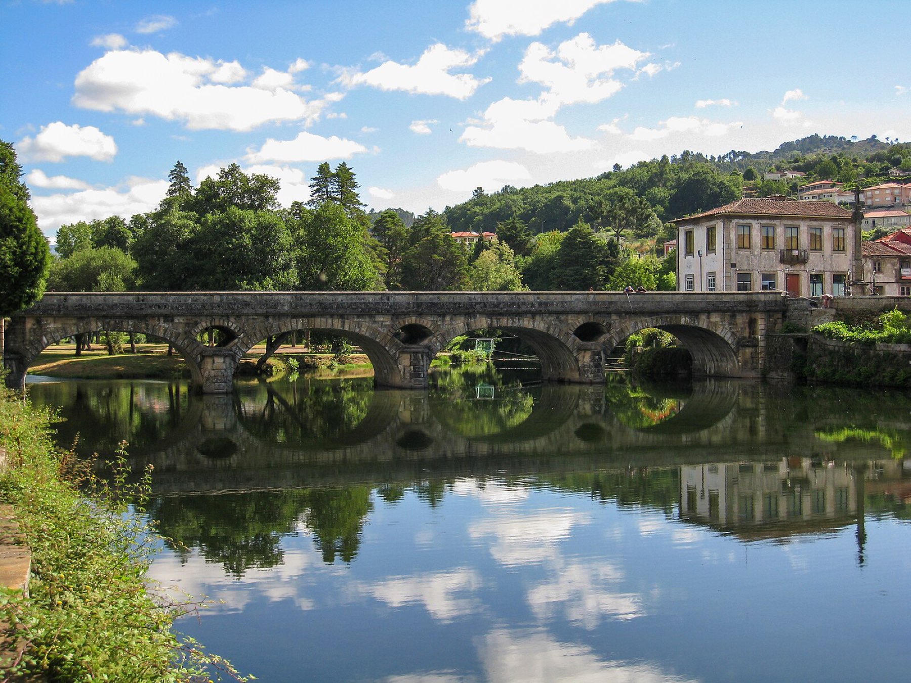 Stone bridge crossing the Rio Vez in Arcos de Valdevez